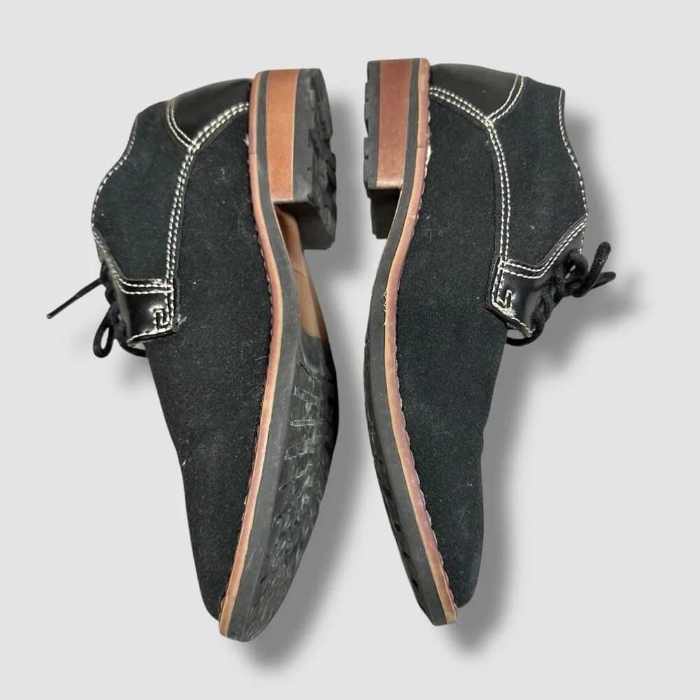 Steve Madden Bfold Oxfords Little Boy 1 Lace Up Faux Suede Black Dress Shoes